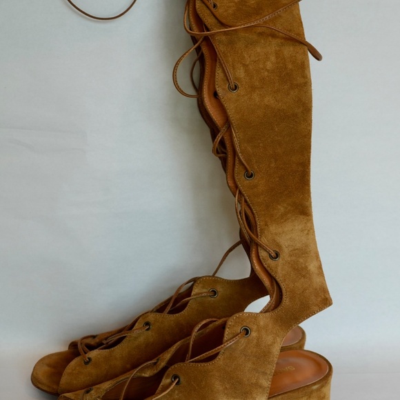 Saint Laurent Suede Sandals - Picture 2 of 6